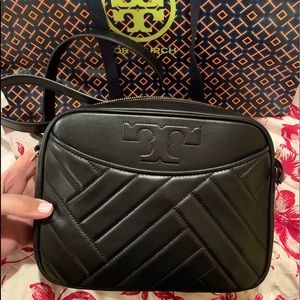 Tory Burch alexa stitch camera bag black new